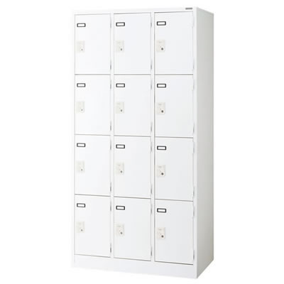 KL-74-ND-W ライオン事務器 4人用 キーレスロッカー ダイヤル錠