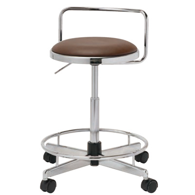 TD-E26L-Z-BK ノーリツイス 導電スツールチェア 背・足掛け付 ブラック