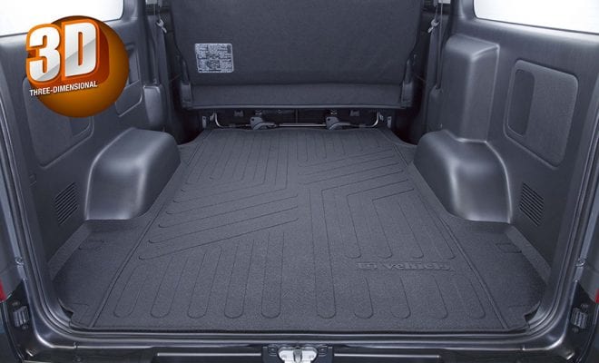 ワンピース構造の荷室マットー200系ハイエース 3Dラバーカーゴマット