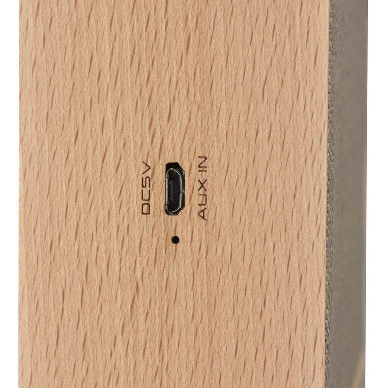 AudioCommワイヤレススピーカー 木製・麻 ベージュ [品番]03-3183