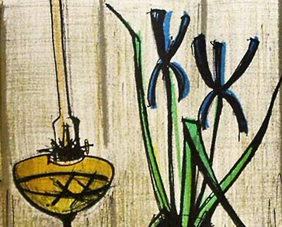 ベルナール・ビュッフェ アイリスのある静物 | 絵画など美術品の販売と