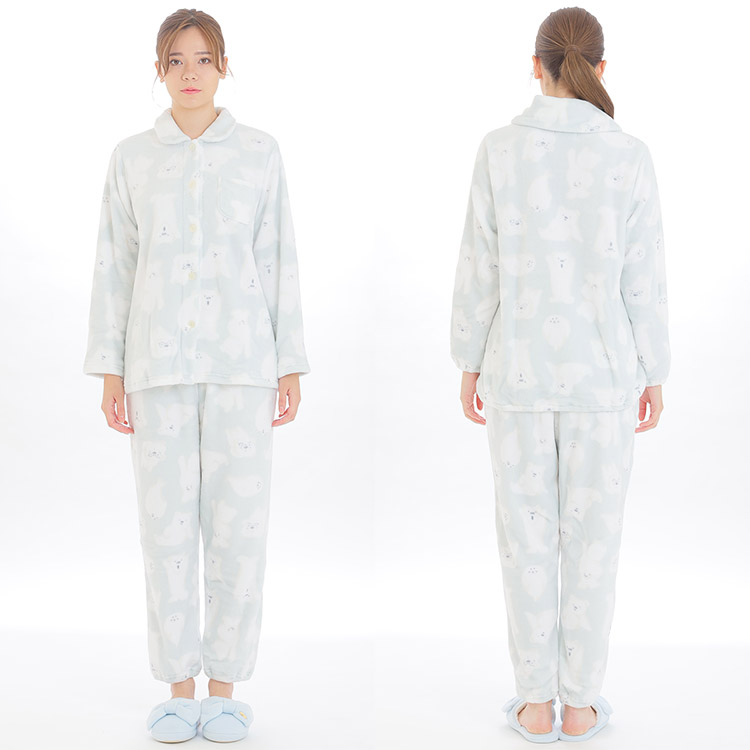 23-82409｜ナルエー narue スノーパウダー しろくま ルームウェア 上下