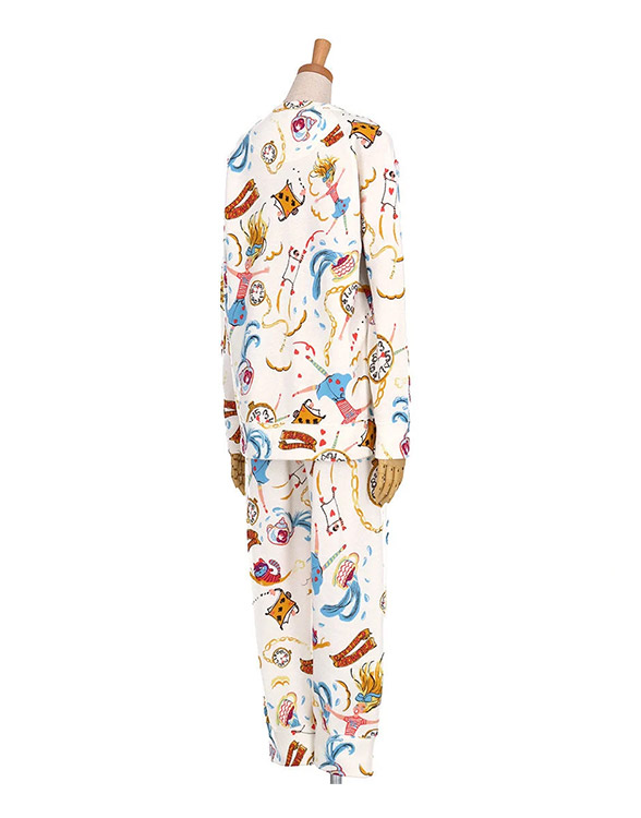 UDW400｜ワコール ツモリチサト スリープ 綿混 吸湿発熱 パジャマ 上下