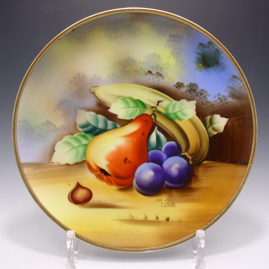名古屋製陶所 M.Takeサイン入り果物文プレート - 敬誠アート [ 公式 ]