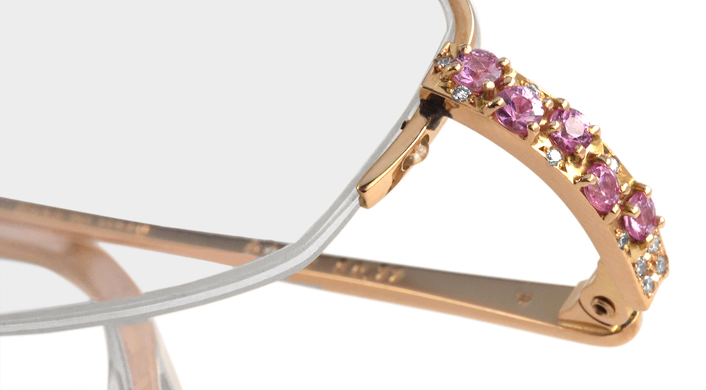 LN02KK HAN008 18金ピンクゴールド ナイロールメガネ | トリプル銀座