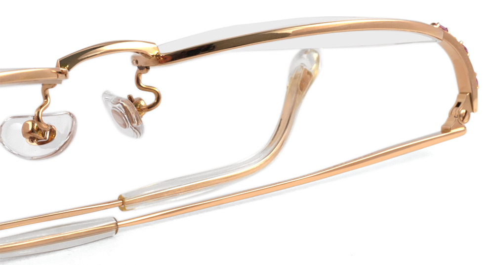 LN02KK HAN008 18金ピンクゴールド ナイロールメガネ | トリプル銀座