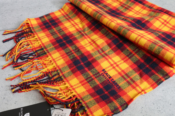 ブラックレーベル クレストブリッジ日本製カシミヤ混 羊毛マフラー