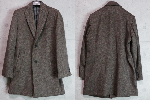 メンズティノラス 秋冬 ウール ドビークロス ツイード チェスター