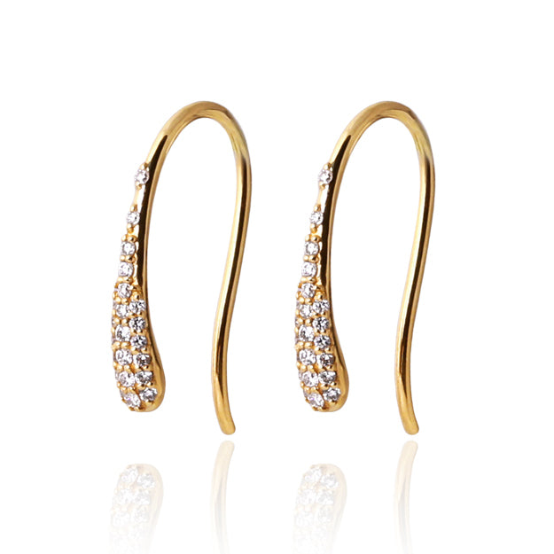 K18/Pt「スターダスト フック」ピアス｜【オレフィーチェ】Orefice