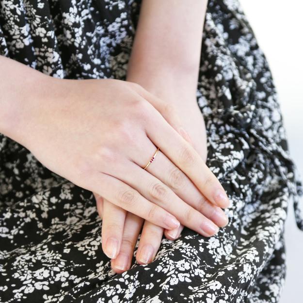 K18/Pt「ルビー ハンナ」リング｜【オレフィーチェ】Orefice