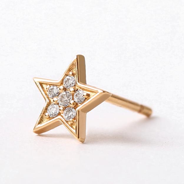 K18/Pt「シエル」ピアス(片耳用)｜【オレフィーチェ】Orefice