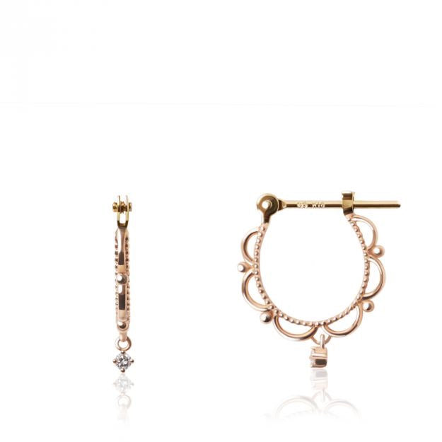 K18/Pt「サリー」ピアス｜【オレフィーチェ】Orefice