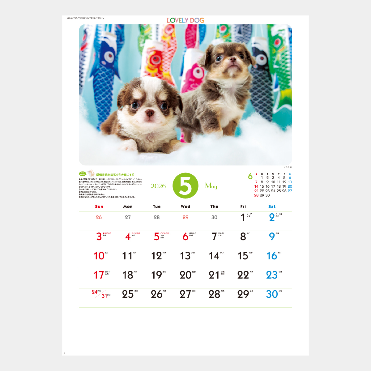 SP-68 ラブリードッグ2026年版の名入れカレンダーを格安で販売 - 名
