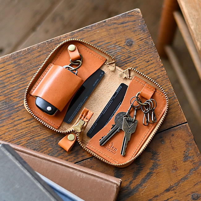 Lien レザー ラウンドキーケース | ゼネラルストア オルネ