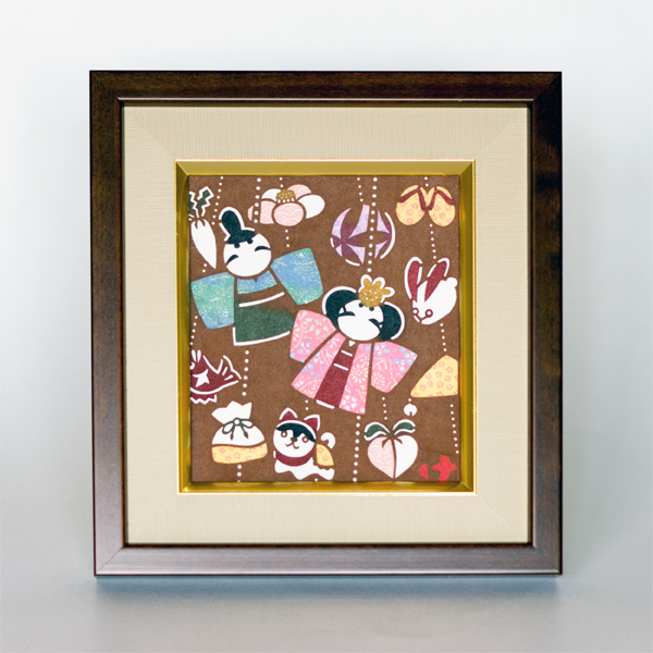 つるしびな」お雛様豆色紙額 | 伊勢型紙専門店おおすぎ（株式会社大杉