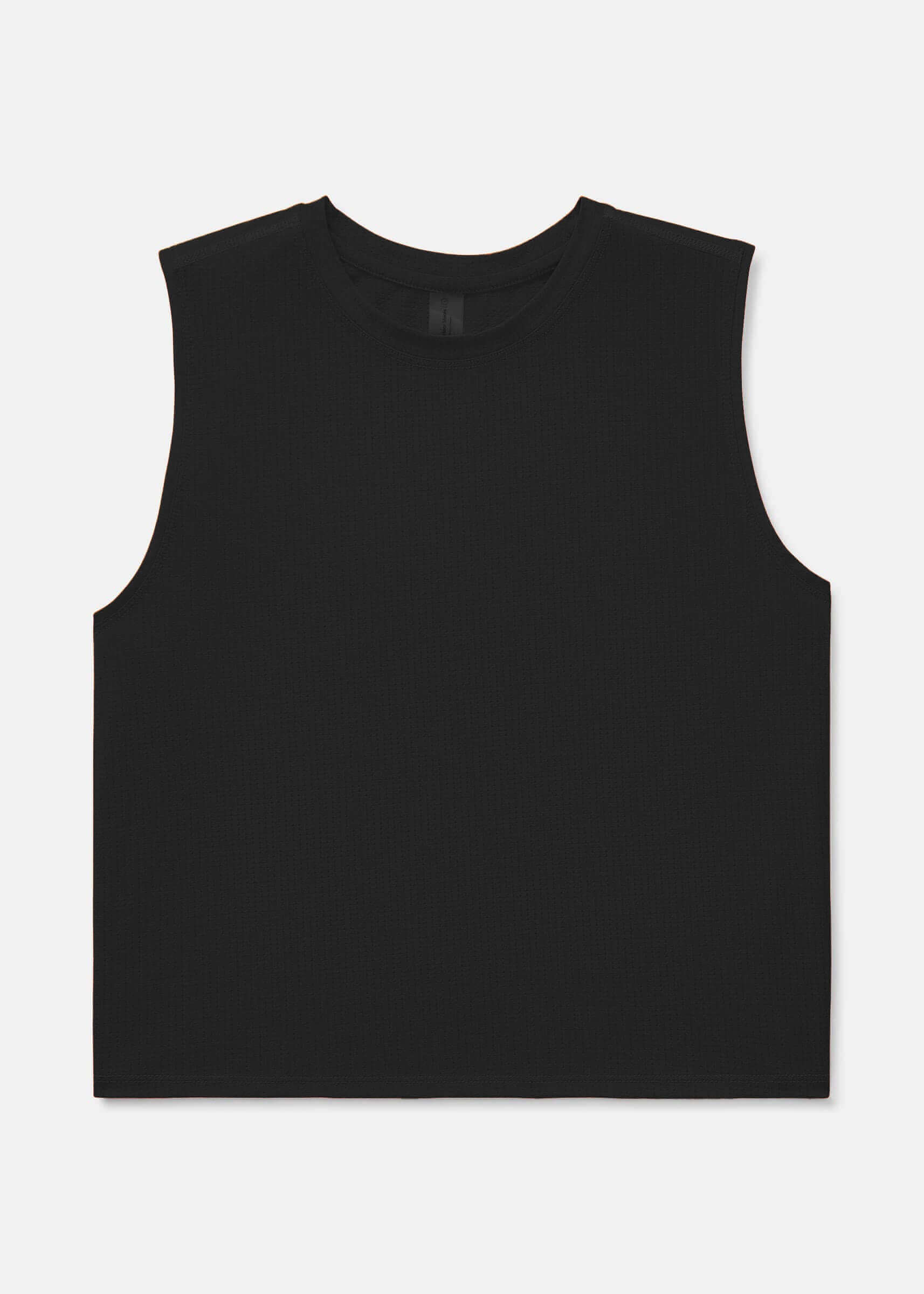 ThinkFast Mesh Cropped Muscle Tank – Black | Outdoor Voices