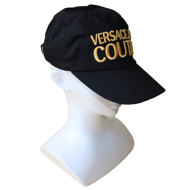 ヴェルサーチェ ジーンズ ロゴ刺繍 ベースボールキャップ