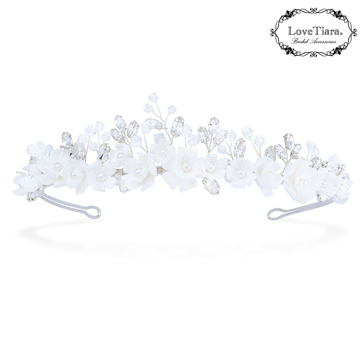 ガーデニアティアラ 通信販売ブライダルウェディング通販 髪飾り