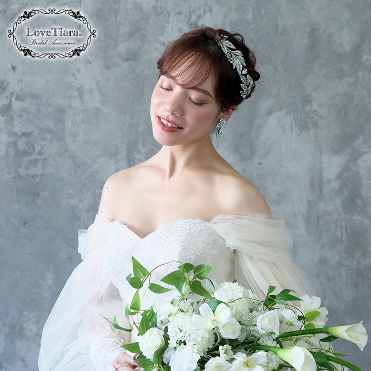 リーフドロップティアラ カチューシャ・クラウン クリスタル TALL