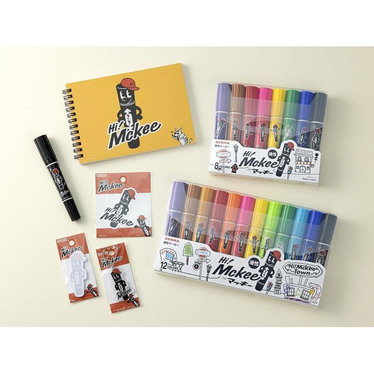 ハイマッキー 細太 油性 Hi!Mckee 12色セット: ステーショナリー