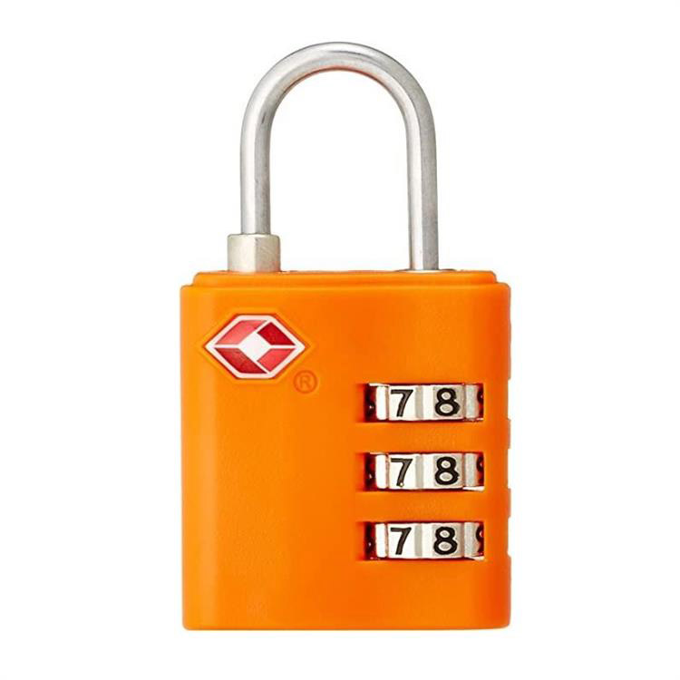 TSA3桁ダイヤルカラーロック オレンジ: ファッション＆トラベル雑貨