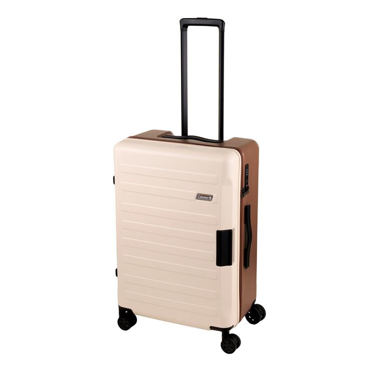 中型キャリーケース 容量68L 高さ61cm ファスナーキャリーケース モカ