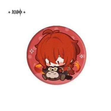 原神 ふかふか缶バッジ ディルック レッドデッド・オブ・ナイト