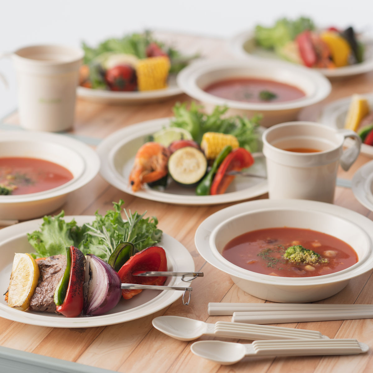 箸付き食器セットBOX（6人用）|ギア|キッチンウェア|食器|製品情報