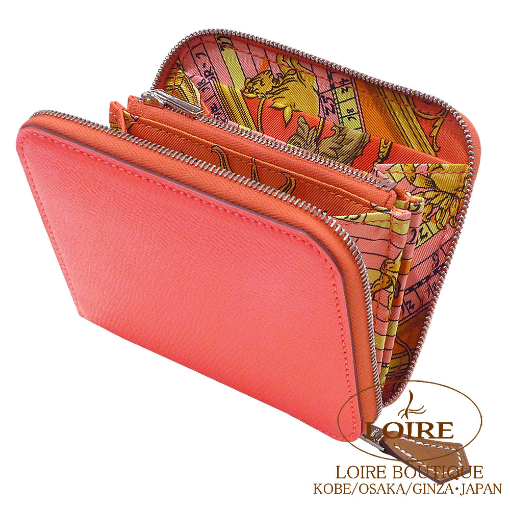 【最高級美品】エルメス アザップコンパクト シルクイン ピンク 年末特価 エルメス<br>アザップ シルクイン コンパクト<br>ピンク×コルヴェール