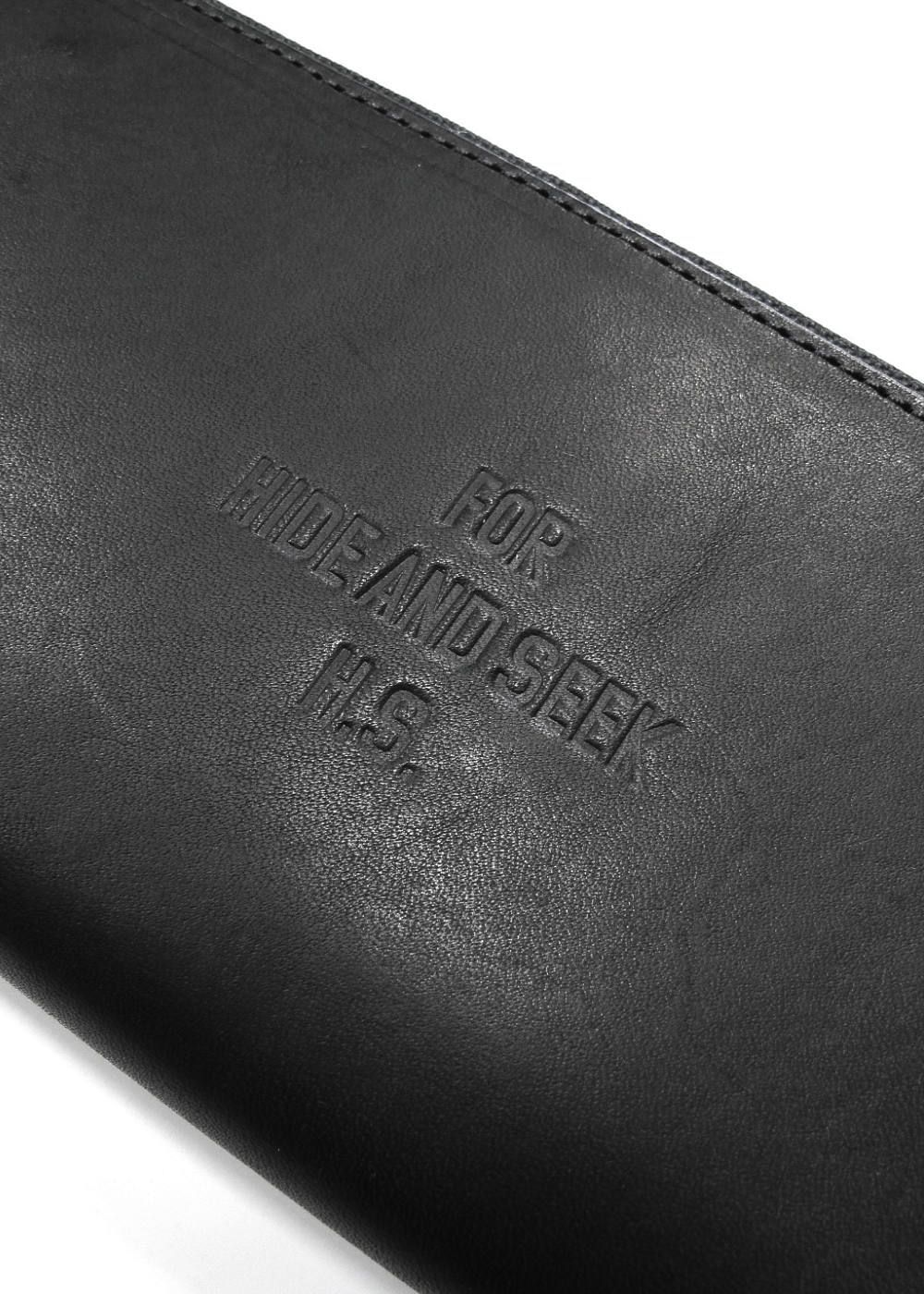 HIDE AND SEEK - LEATHER WALLET (BLACK) / レザー ロングウォレット