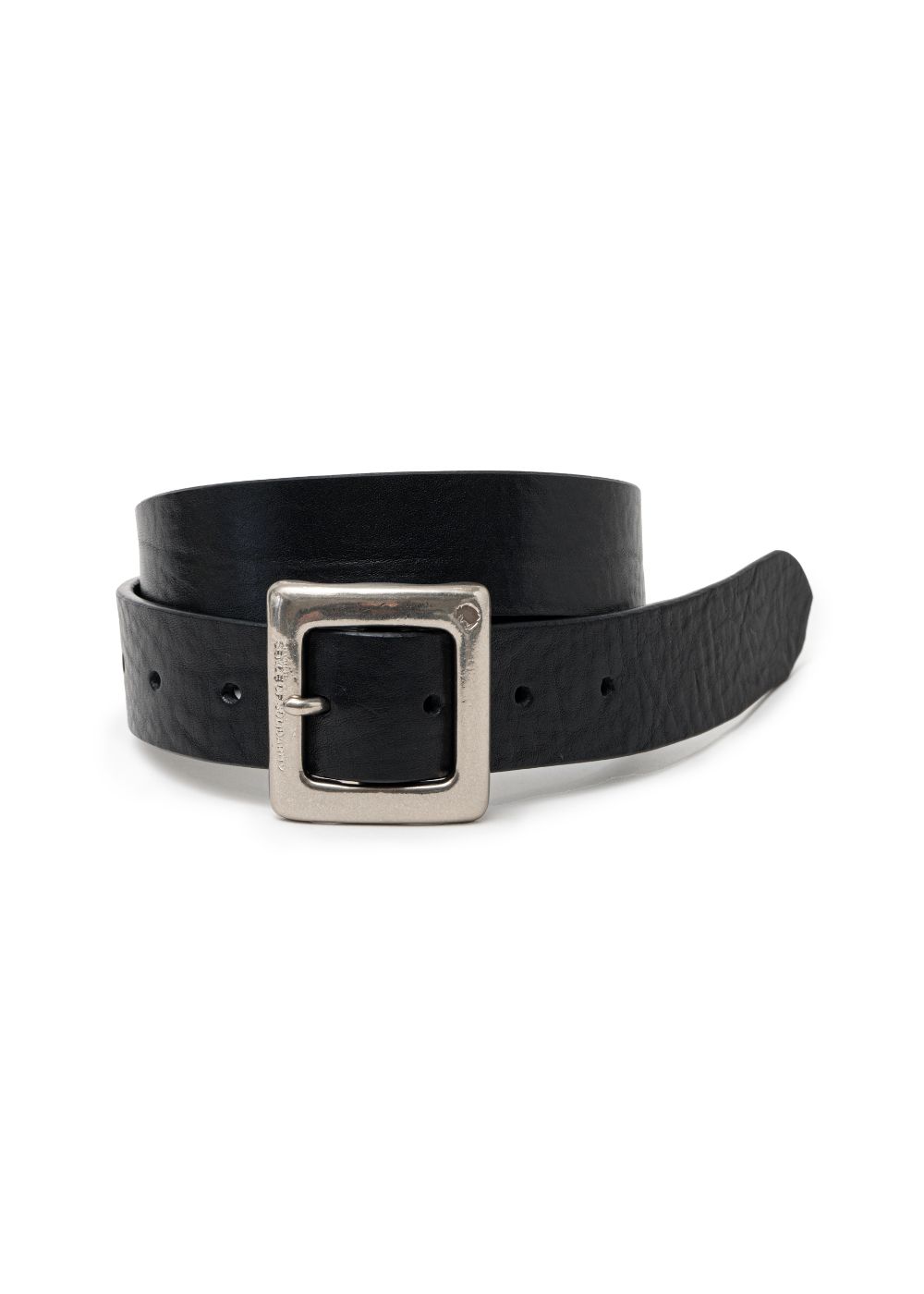 RATS - LEATHER BELT (BLACK×SILVER) / レザー ベルト | LOOPHOLE