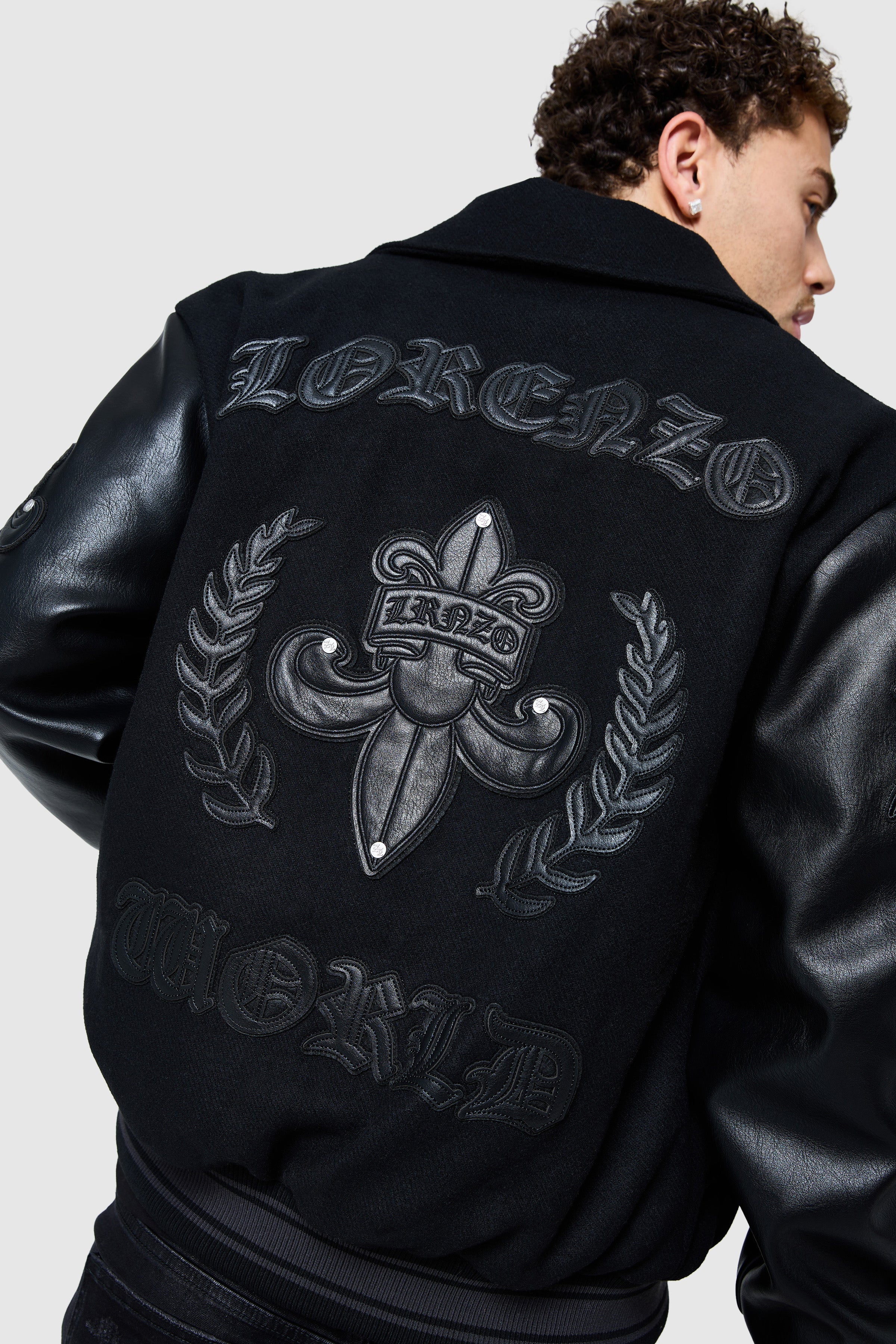 Icon Varsity Jacket - Black – Lorenzo