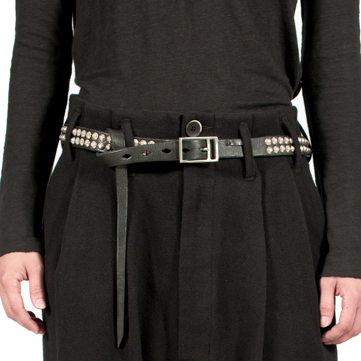 KMRii Leather Stud Belt - Men's Accessories | Lazaro SoHo