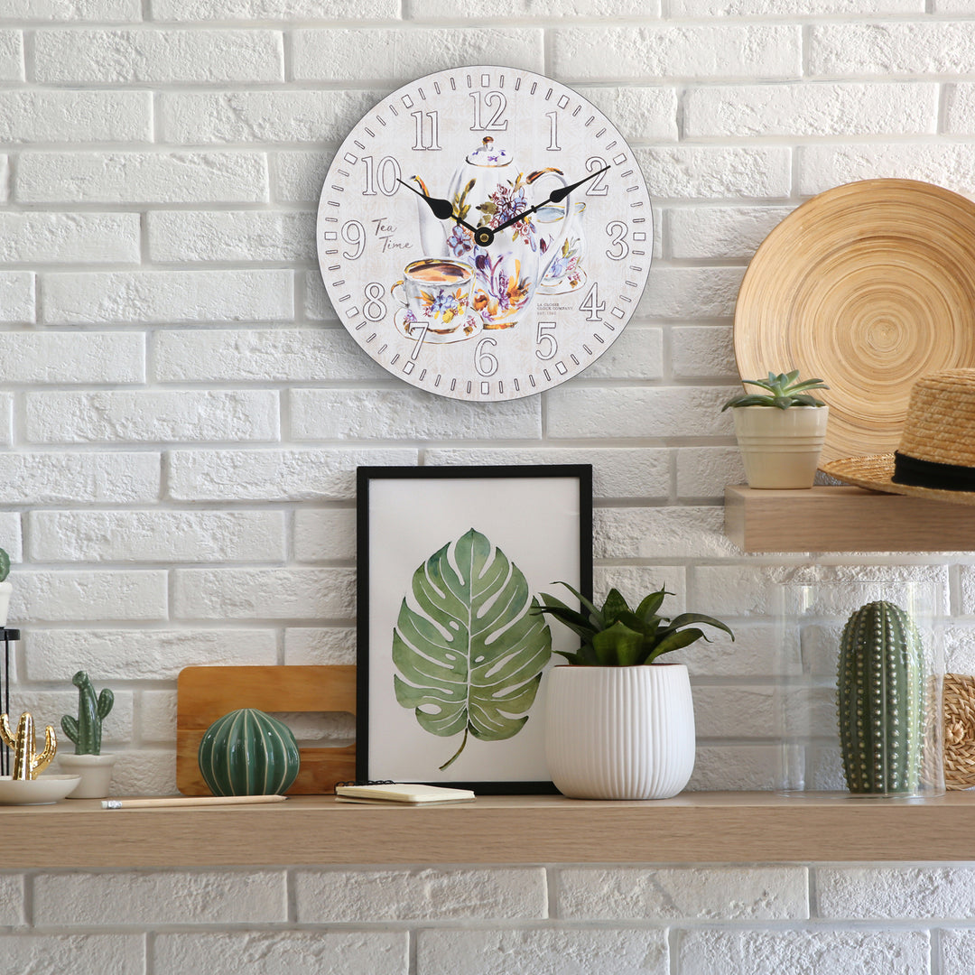 404-2631T 12-inch Teatime Wall Clock