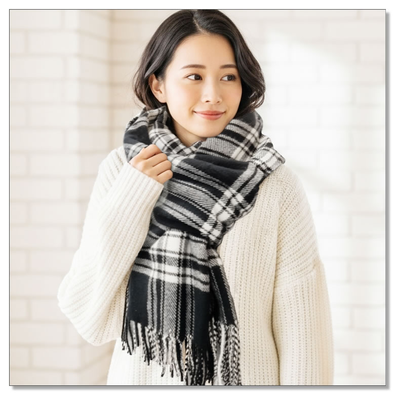 ストール マフラー レディース メンズ [ 吸湿発熱で最大+3.5℃暖かい