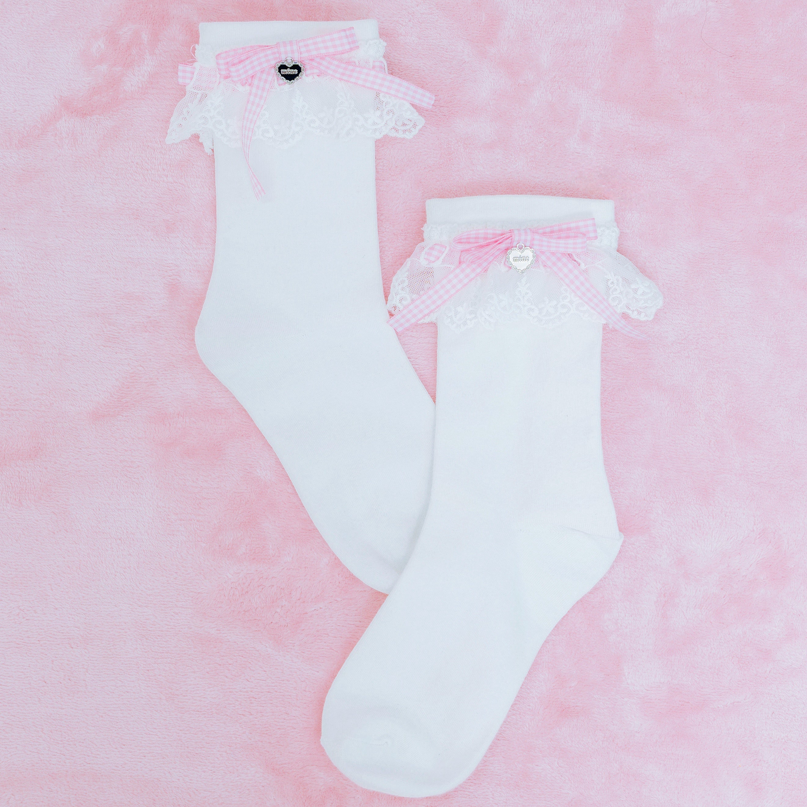 mine》チェックチャーム付きソックス - LAFARY ONLINE