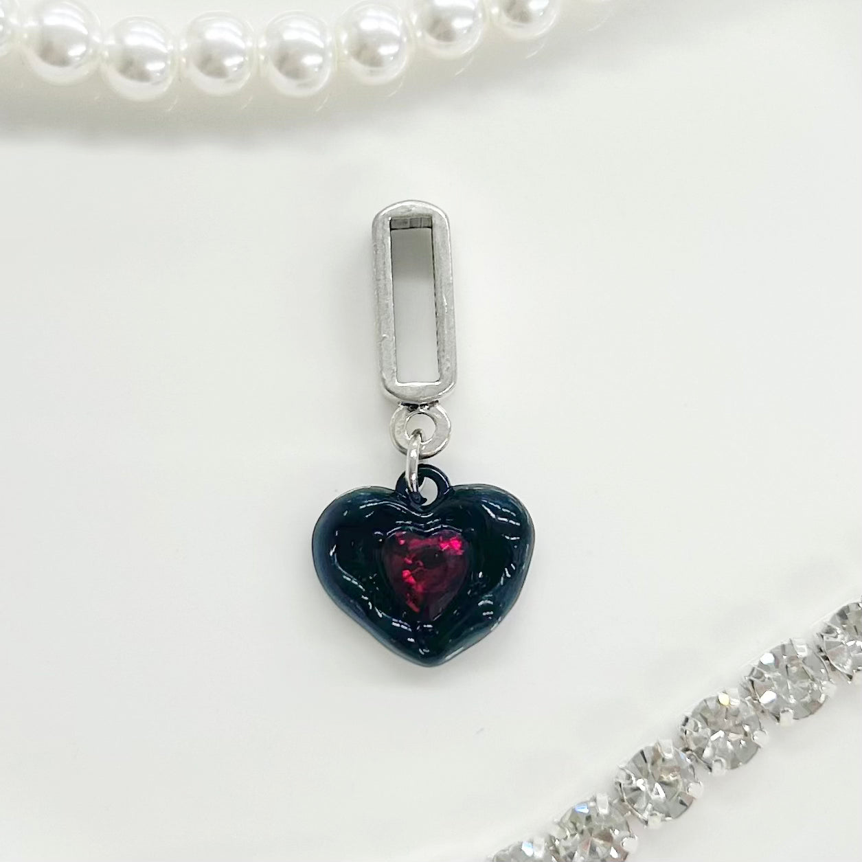 カスタムパーツ ハートブラックチャーム- LAFARY ONLINE