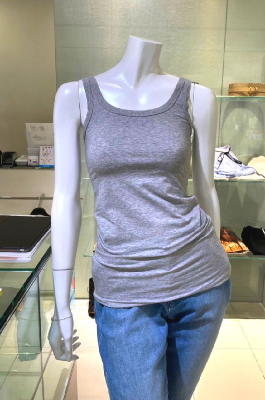 Theory - タンクトップ(グレー) コットン / ストレッチ / 手洗い可
