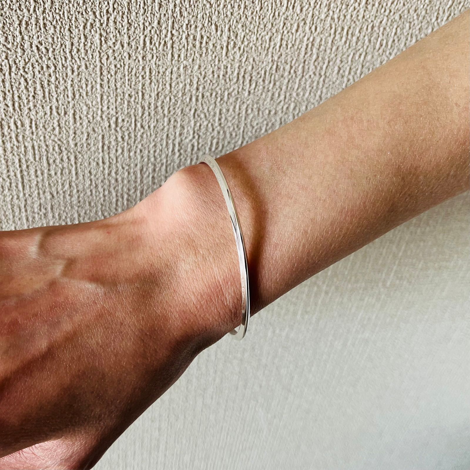 ASSET SILVER】三角錐バングル / シルバー925 / 幅2.8mm / 手首周り