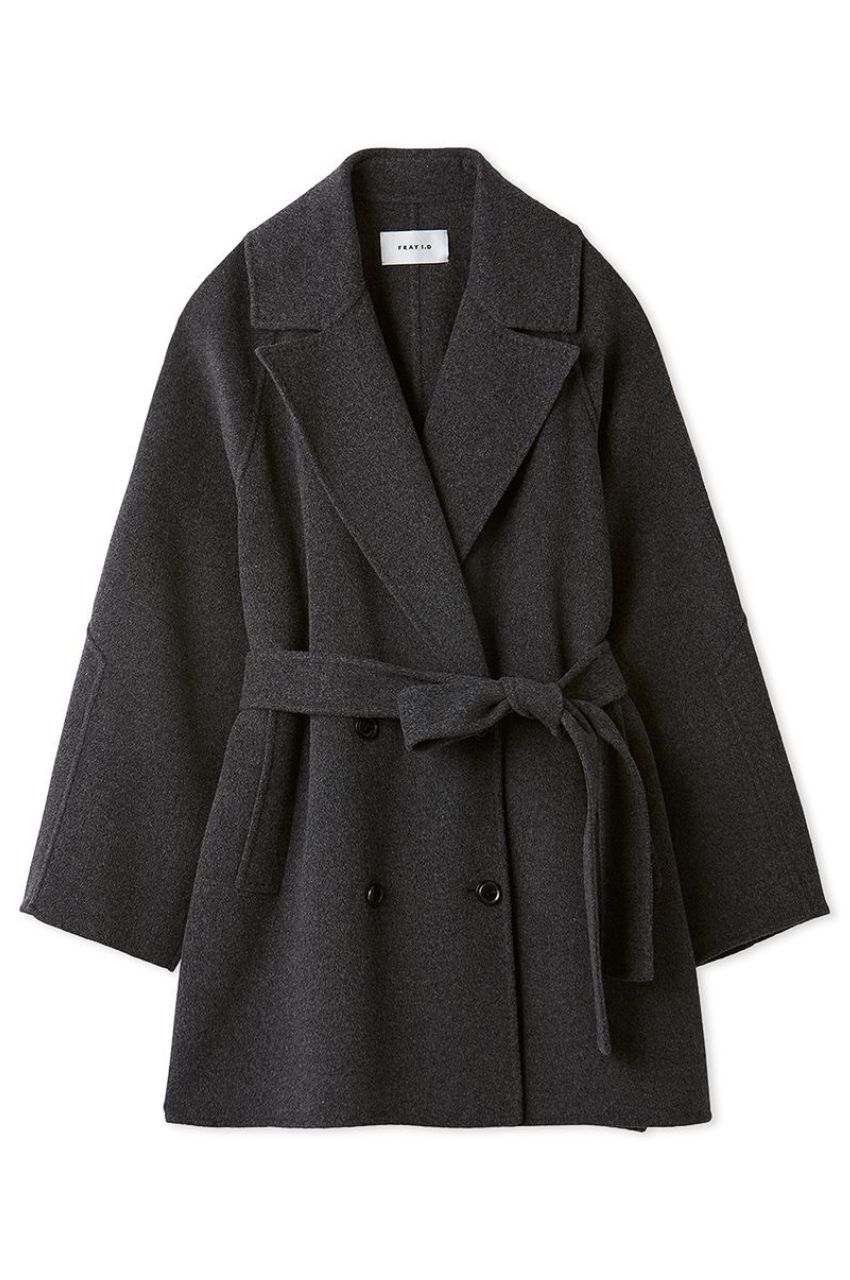 FRAY I.D - ウールリバーミドルコート (DGRY) 羊毛 / 軽量 / スコッチ