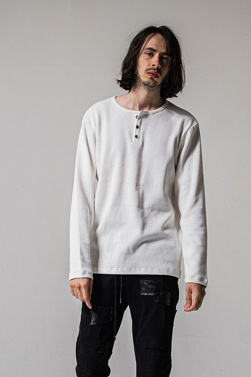 RESOUND CLOTHING - WAFFLE HENRY / ワッフル ヘンリーネック | laid-back
