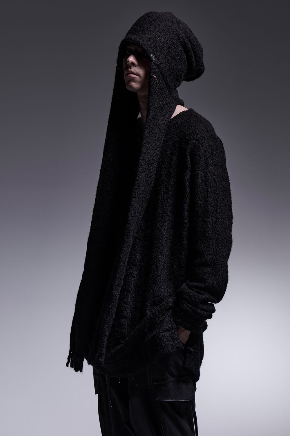 kiryuyrik - Border Stole Cap / ボーダー ストールキャップ | laid-back