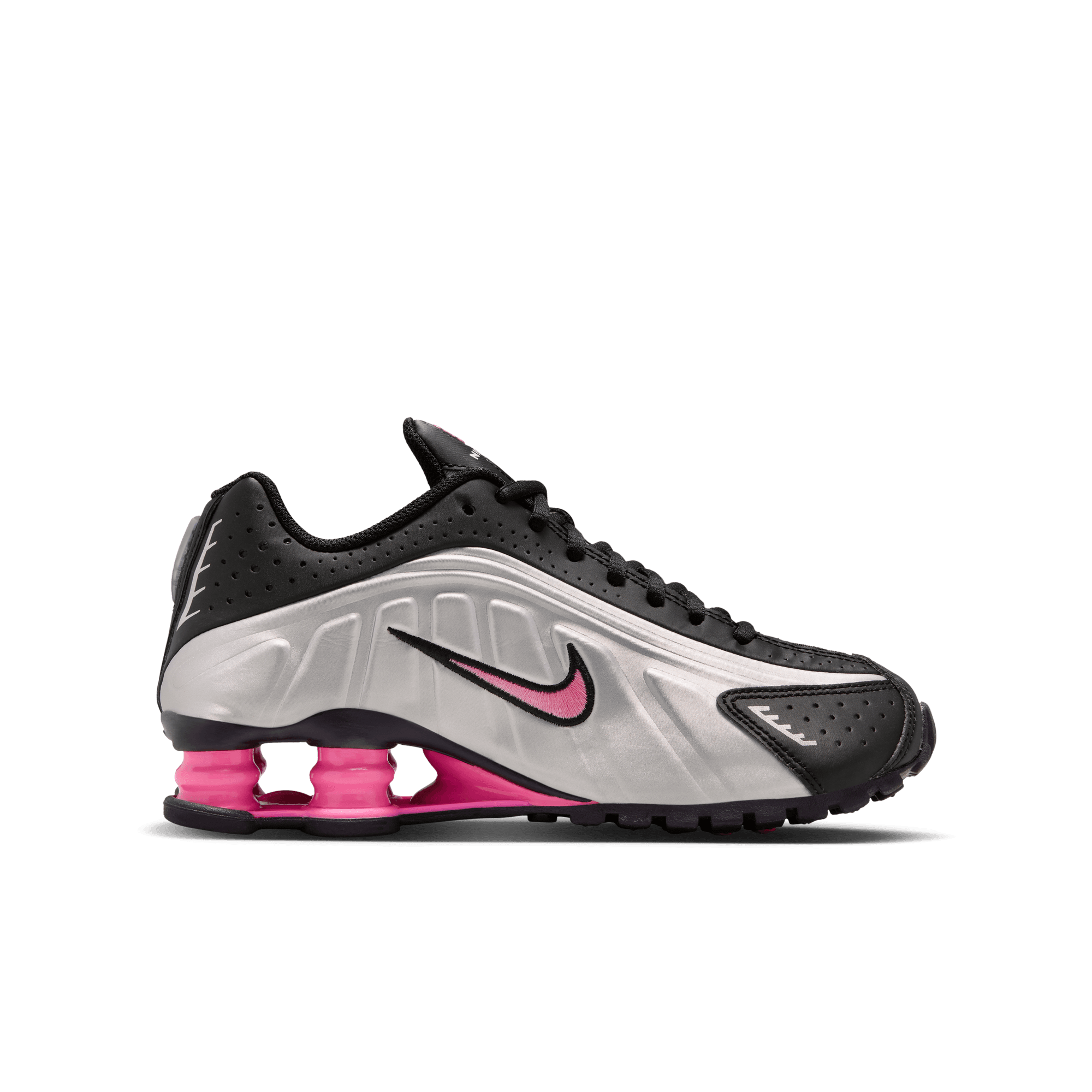 SHOX R4 (GS) - METALLIC SILVER / PINKSICLE – lapstoneandhammer.com
