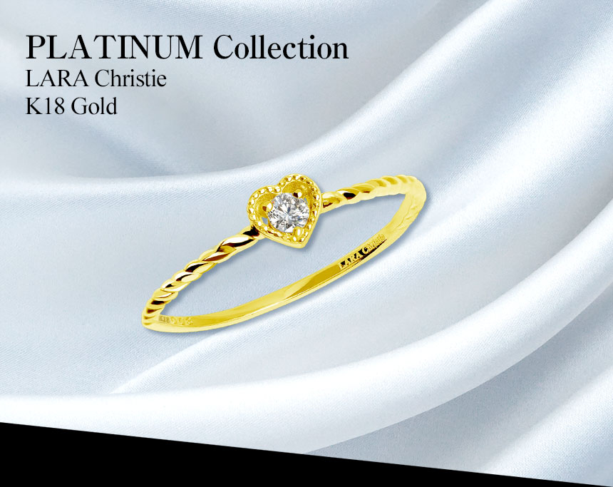 指輪 レディース 18金 ダイヤモンド ハート リング K18 ゴールド lr51