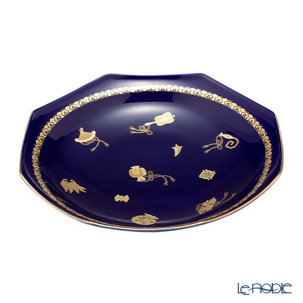 香蘭社 ルリ宝づくし 八角皿 24cm R724-EV8 | ブランド洋食器専門店ル