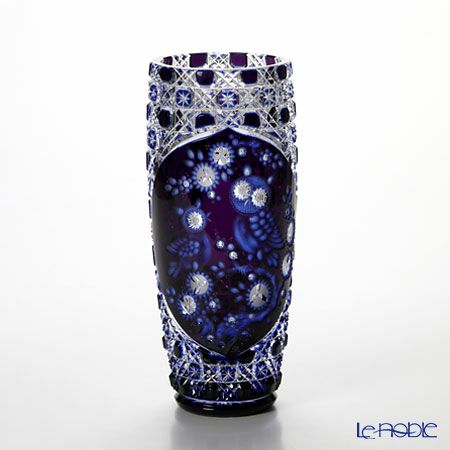 マイセン（Meissen） マイセンクリスタル 花瓶 フクロウ 3層被せ 28cm