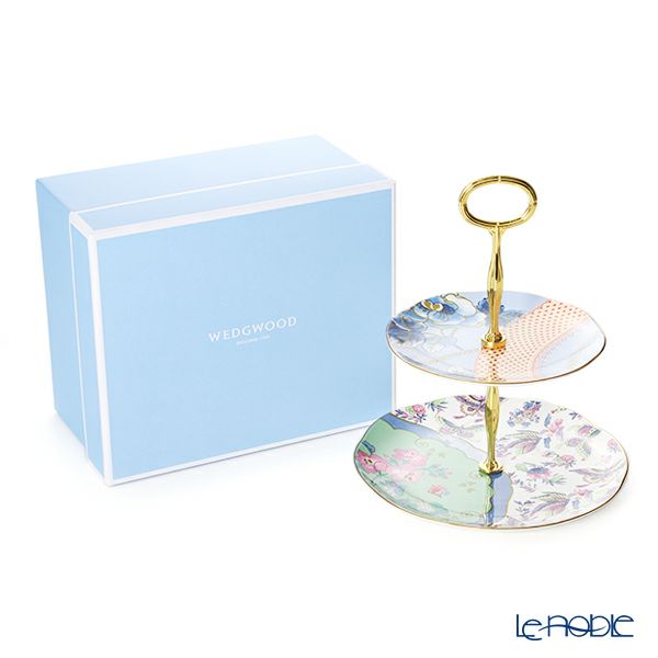 ウェッジウッド（Wedgwood） バタフライブルーム 2段ケーキスタンド