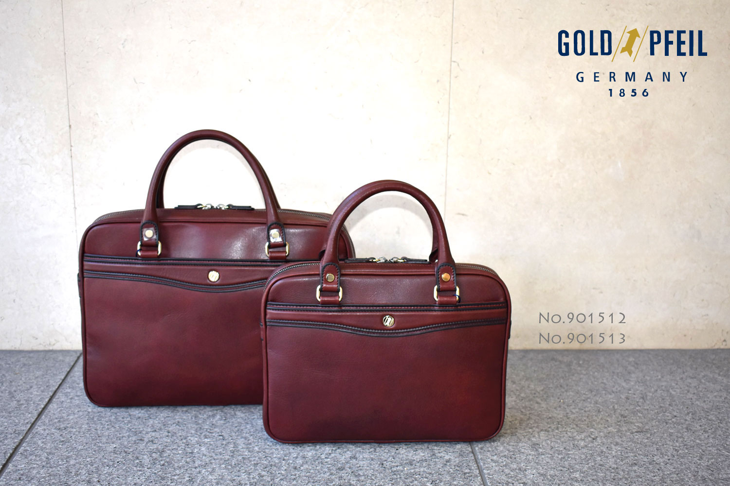 オックスフォード レザーメンズビジネスバッグ ミニサイズ 「ゴールド