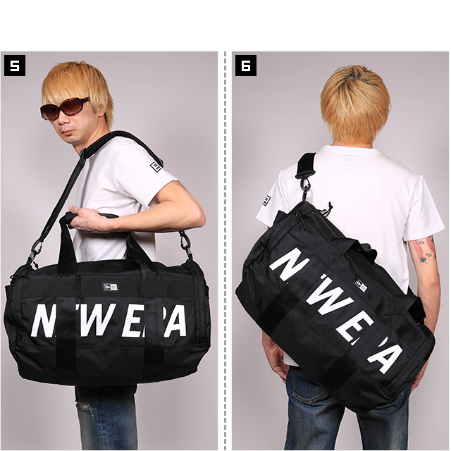 ニューエラ) NEWERA DRUM DUFFLE BAG PRINT LOGO 40L (BAG)(COLOR:BK