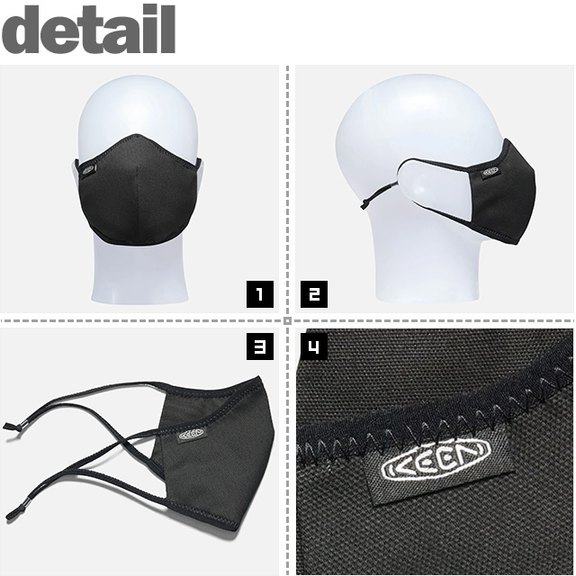 キーン) KEEN TOGETHER MASK (MASK)(1025264-BK) フェイス マスク 2枚